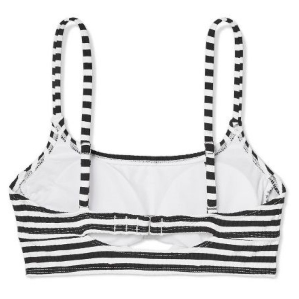 'Xhilaration Ribbed Tie-Front Bralette Bikini Top - Picture 3 of 9